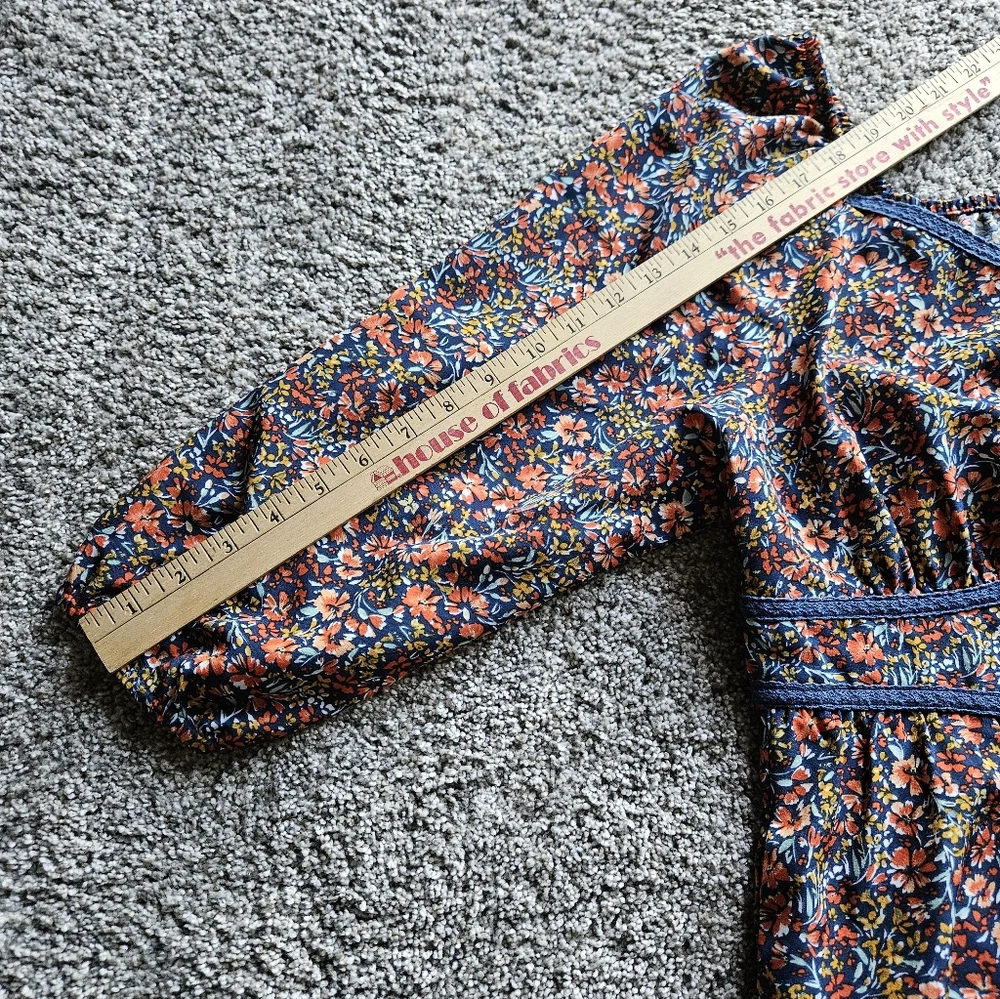 BloomChic Ditsy Floral Woven Ribbon Maxi Dress Size 12 Boho Multicolor - Picture 11 of 11